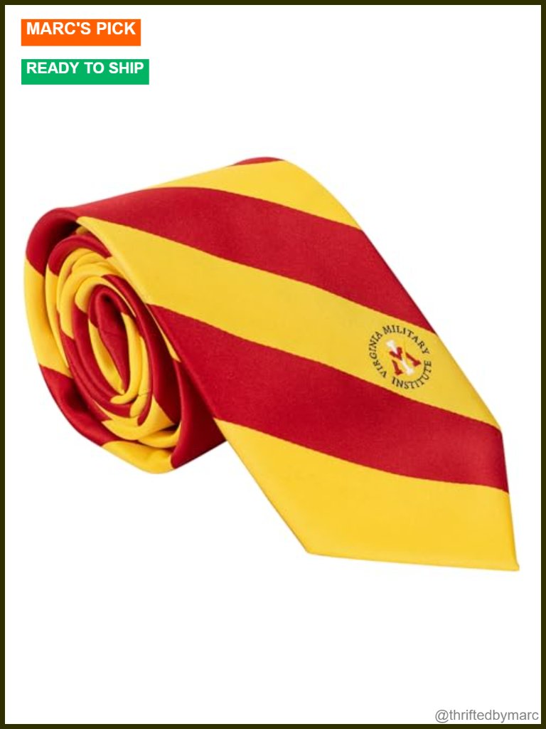 Vmi Keydets Neck Tie 100% Polyester Officially Licensed College Logo